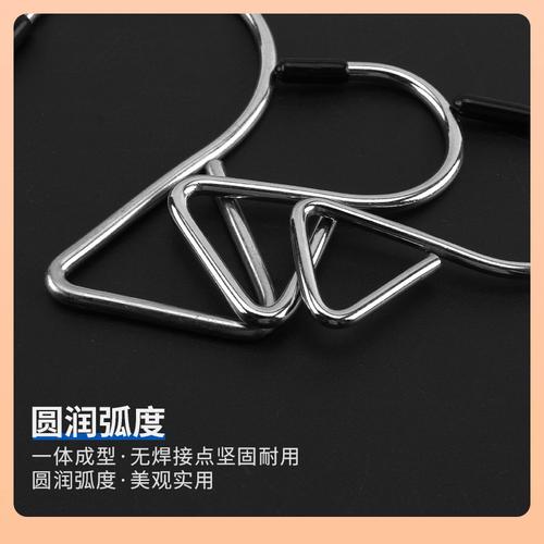 金属铁质三角s型形钩子穿织带绑绳服饰衣帽丝商产品吊挂勾 2字